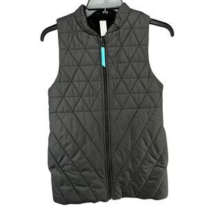 Ivivva Lululemon Reversible Vest Girls 12 Black Quilted Sherpa Travel Outdoors